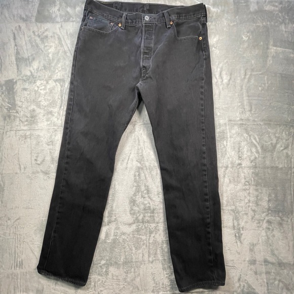 Levi's Other - Levi's 501 Black Denim Jeans Mens Relaxed Fit Button Fly Size 38x34